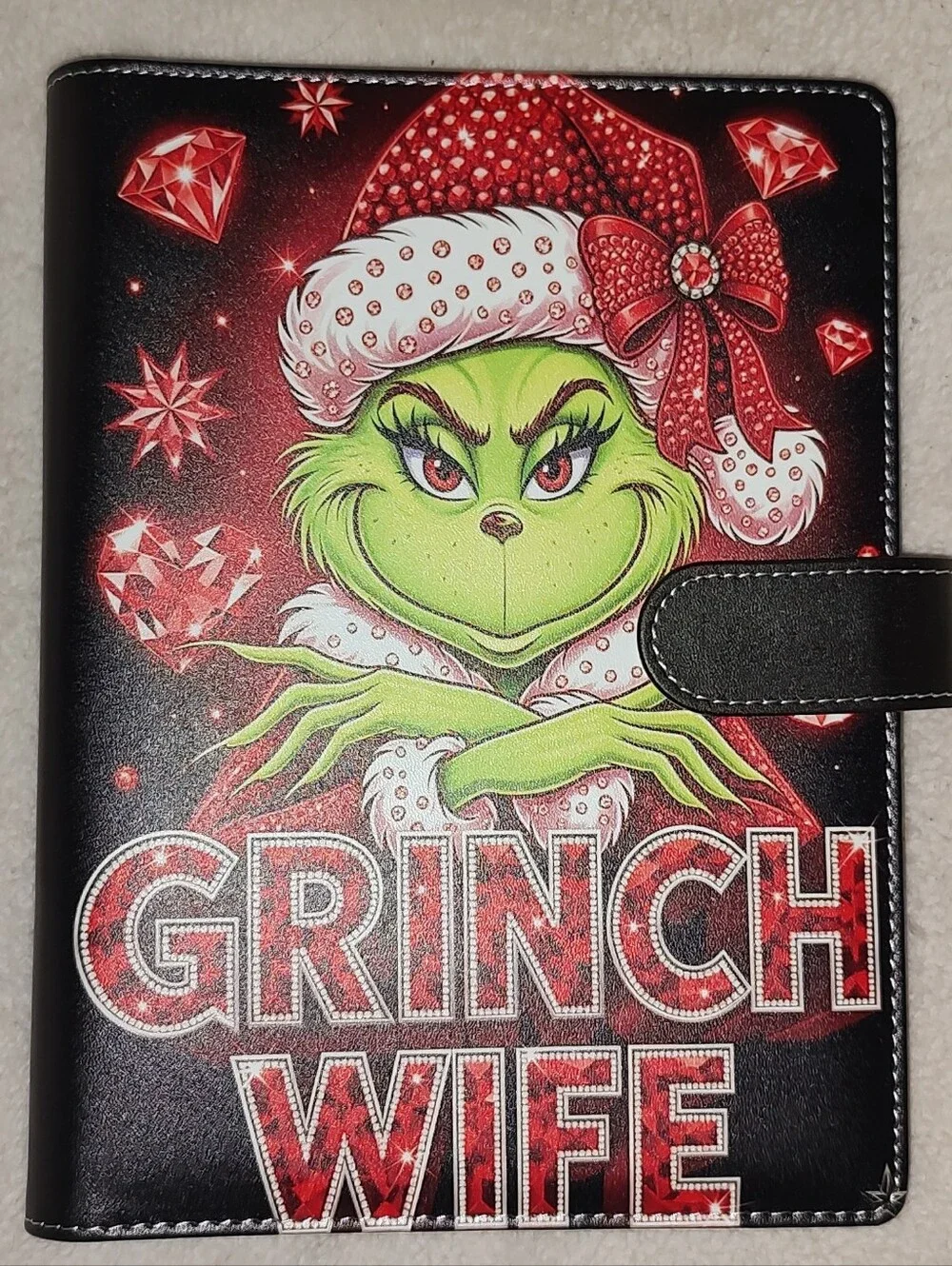 New! Grinch Wife Binder Notebook With Paper